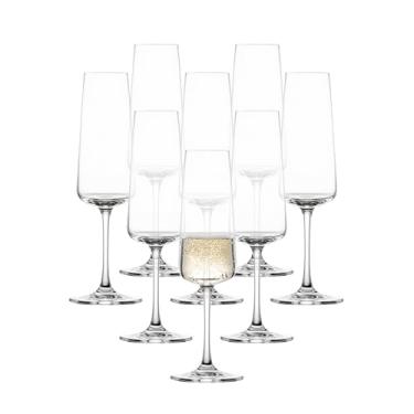 Imagem de Copo de cristal Eater x Zwiesel Fortessa Modus, taça de champanhe de 255 g (conjunto de 8), transparente
