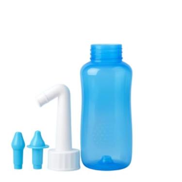 Imagem de Higienizador Nasal 300ml Azul com 2 Bicos –Bicos para Adulto e Infantil Limpeza Nasal Suave, Prática e Segura