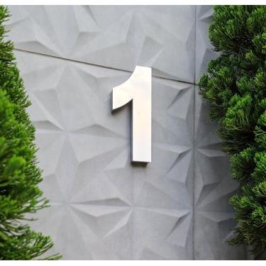 Imagem de Número 15cm Aço Inox 430 Brilhante Casa Residencial - Lino Corte a Las