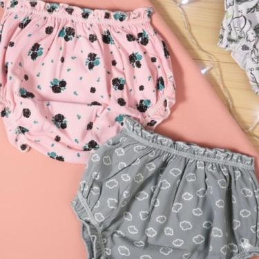 Imagem de Kit 6 Calcinhas Bebê Algodão Conforto Estampas Sortidas - Taya Baby, R