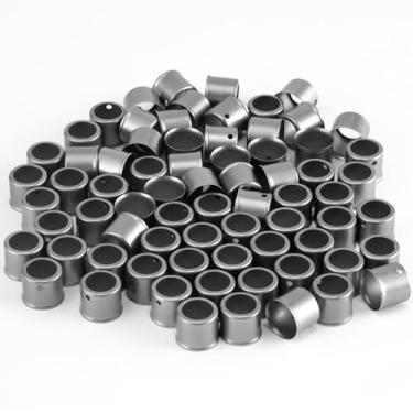 Imagem de PLUMBINGMASTER Mangas de pressão de aço inoxidável PEX de 1/2 polegada (pacote com 100) para conexão de tubo PEX, compatíveis com conexões de crimpagem ou PPSU