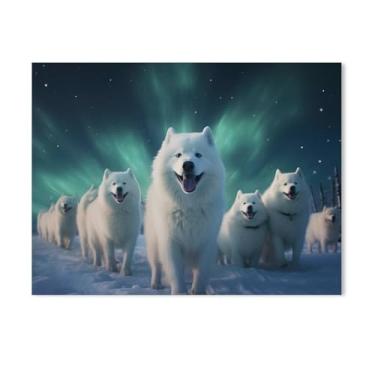 Imagem de HouLaiZhe Pôster animal lobo gordo aurora lona estética pôsteres decoração de quarto pintura de parede galeria sala decoração de parede para quarto sala de estar escritório 18 x 24 polegadas (45 x 60