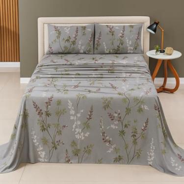 Imagem de Jogo de Camal Percal 200 Fios – 4 Peças - Conforto, Maciez e Elegância para Suas Noites (Vinho, Queen)