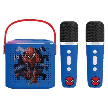 Imagem de Caixa de Som Bluetooth Karaokê Infantil Homem-Aranha