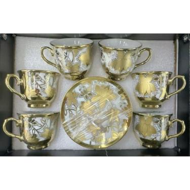 Imagem de Xícara de café/cha kit com 6 conjunto (12 peças) de Cerâmica em porcelana xícara de café(Xicara D163-3/6 conjunto)