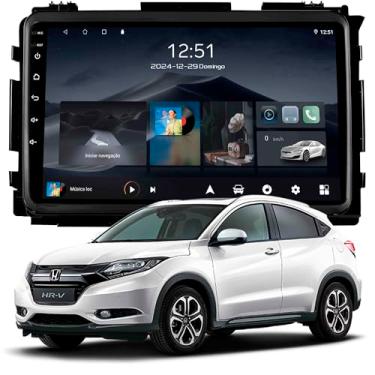 Imagem de Multimídia Adak 9P HRV 2015 A 2022 Com Cambus 2+64GB Quadcore Carplay Android Auto Gps