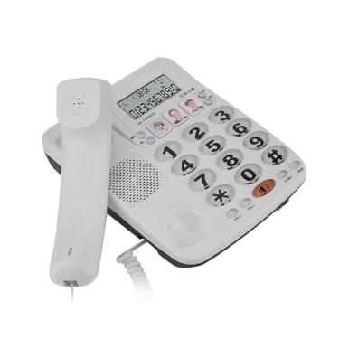 Imagem de Zyyini Telefone Com Fio de Identificação de Chamadas Com Design de Interface Dupla, Discagem Rápida, Som Nítido para Casa/escritório, Exibição de Chamadas Recebidas