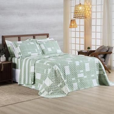 Imagem de Cobre Leito Afeto King Dupla Face Floral E Geometrico 400F - Nathalia 