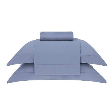 Imagem de Jogo de Cama Queen Cetim 300 Fios Buddemeyer Bud Vision New Colors II 100% Algodão Penteado Azul 4 peças