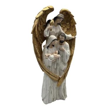 Imagem de BLWOTMOR Estatueta de Anjo Da Sagrada Família, Estátua Religiosa para Decoração de Natal, L Gold, Tamanho real