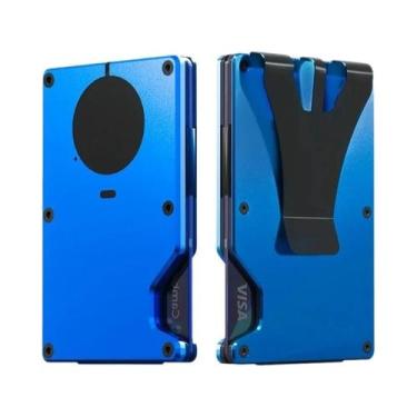 Imagem de Carteira Slim Masculina Com Bloqueio RFID E Chip Airtag Integrado Comp