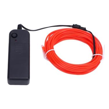 Imagem de FTVOGUE 2 Unidades de Fio Vermelho EL 16,4 Pés 5 M 360 Graus Cortáveis ​​luzes de Corda Brilhantes Com 4 Modos para Decoração de Festa de Halloween