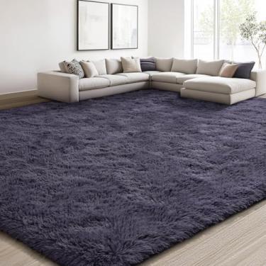 Imagem de EVOIONOS Tapete de área grande lavável de 22 x 30 cm para sala de estar, tapete felpudo fofo para quarto, tapete antiderrapante de pelúcia ultra macio para piso interno, cabeceira, berçário, quarto de