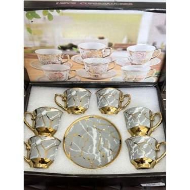 Imagem de Xícara de Café em Cerâmica 90ml Design Elegante para Espresso Uso Diário(Cor4)