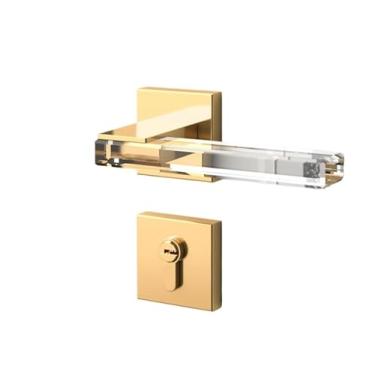 Imagem de Fechadura de porta interior quarto simples estilo nórdico italiano maçaneta de porta de casa (com chave)