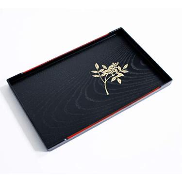 Imagem de Bandeja para servir chá, estilo tradicional japonês, 25,4 x 16 cm, feita no Japão