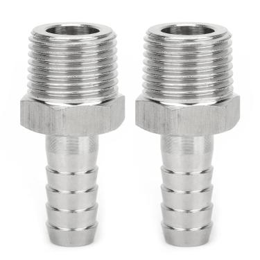 Imagem de Acouto Conector de Rosca Macho Bspt, 2 Peças/2 Polegadas, Encaixe de Tubulação, Acoplamento Rápido, Junta Farpada para Equipamentos Pneumáticos (BSPT1/"-8mm)