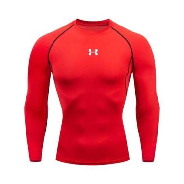 Imagem de Camiseta De Compressão De Manga Longa Para Corrida Masculina, T-Shirt 