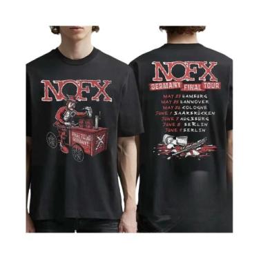 Imagem de Camiseta De Algodão Com Estampa Da Banda De Rock NOFX, Unissex, Mascul