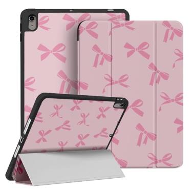 Imagem de RQYDYZMJ Capa para iPad 11th (A16) 11 polegadas 2025 / 10ª geração 11 polegadas 2022, hibernar/despertar automático, suporte inteligente com três dobras à prova de choque para mulheres e meninas (laço