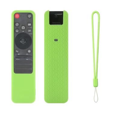 Imagem de Capa de controle remoto para LG MR-25GA, capa protetora de silicone com textura antiderrapante, capa protetora para controle remoto (verde fluorescente)