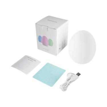 Imagem de Luz Noturna Em Forma De Ovo Com 7 Cores, Toque Dimmerizável, Recarregá