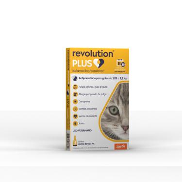 Imagem de Antipulgas Revolution Plus 1,25 A 2,5Kg C/3 Pipetas Zoetis