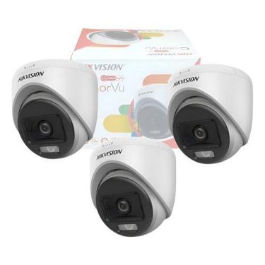 Imagem de 3x Câmera Colorida Dome Turbo Hd 1080p Lente 2,8mm Hikvision