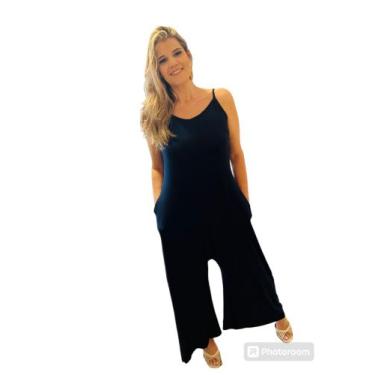 Imagem de Macacao pantalona com bolso  - MALUKAKA, Azul marinho, P