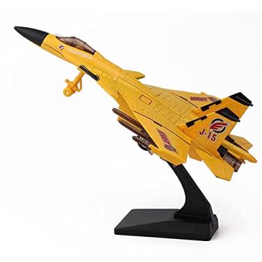 Imagem de Liga 1:100 J-15 Eagle Fighter Diecast Metal Fighter Aviões Militares Modelo de Avião Modelo de Avião, Som e Luz Puxar para Trás Modelo de Metal Militar