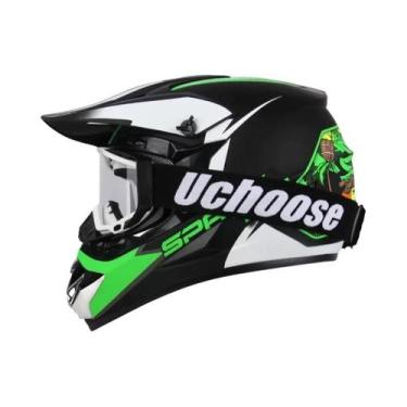 Imagem de Capacete De Motocicleta Feminino Adulto Certificado DOT Kask Cross Dow