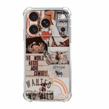 Imagem de Vesidurt Capa com estampa de arte West Cowboy Western Country para iPhone 17 Pro Max, capa protetora de telefone TPU macio na moda exclusiva, ip17promax