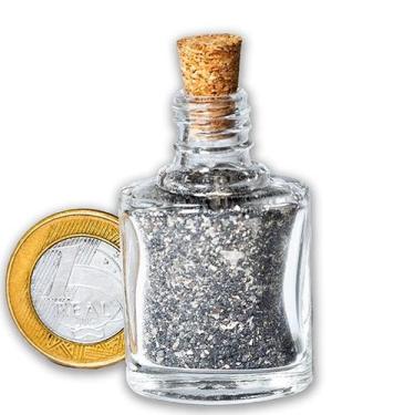 Imagem de Garrafinha da Proteção Pó de Turmalina Preta Natural 50mm - Cristaisde