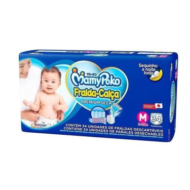 Imagem de Fralda MamyPoko Fralda Calça Premium Seca Tamanho M Com 34und-Unissex
