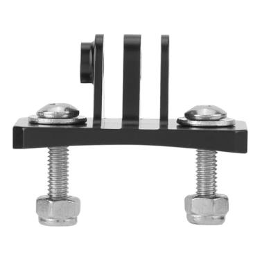 Imagem de Suporte fixo para capacete, adaptador de liga de alumínio antideformação para câmeras de ação XiaoYi OSMO 7 6 5 4 (preto)