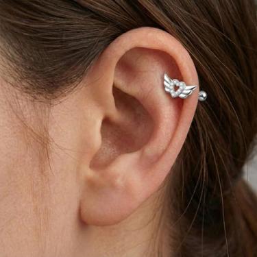 Imagem de Brincos femininos de cartilagem 16G hipoalergênicos de aço cirúrgico para orelhas sensíveis Helix Tragus Conch, 16g,6mm, Metal, Sem pedra preciosa