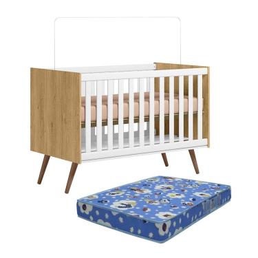 Imagem de Berço Mini Cama Q Encanto Retrô com Colchão Baby Physical - Qmovi