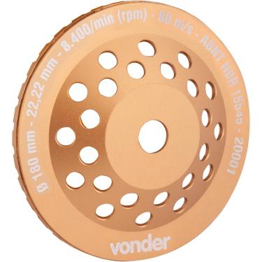 Imagem de Rebolo Diamantado 180 mm Turbo Vonder