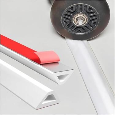 Imagem de Represa de água de limite de chuveiro autoadesiva flexível - barreira de silicone impermeável para piso, banheira e portas | Rampa antiderrapante para cadeira de rodas e acessibilidade ao chuveiro