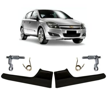 Imagem de Par Maçaneta Interna Gatilho Preto Portas Dianteiras Vectra