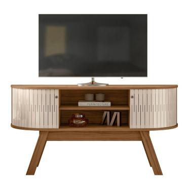Imagem de Rack Bancada De Tv 55 Pol 136cm Alana Z10 Naturale/off - Mpozenato