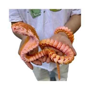 Imagem de Estátua De Cobra Colorida Impressa Em 3D, Figura De Animal Flexível 13