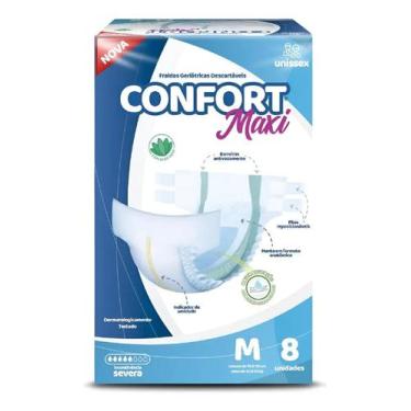 Imagem de Fralda Geriátrica Confort Maxi M 8 Unidades  Incontinência Urinária - 