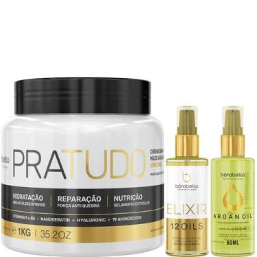 Imagem de Borabella Máscara Pratudo 1kg + Óleo Elixir + Argan 2x60ml