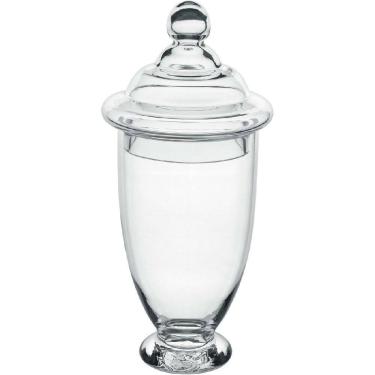 Imagem de POTICHE DECORATIVO BOMBONIERE HOME&CO VIDRO 35x17x17cm TRANSPARENTE