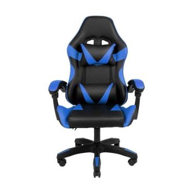 Imagem de Cadeira Gamer Sniper Preta e Azul Healer