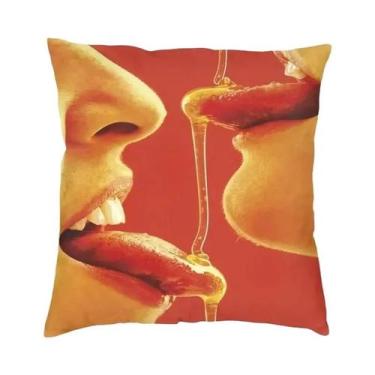 Imagem de Capa De Almofada Quadrada Com Estampa 3D De Natal, Dupla Face, Para De