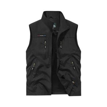 Imagem de Colete De Pesca Masculino De Couro Quente Para Outono/Inverno, Confort