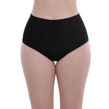 Imagem de Kit com 3 Calcinhas tanga alta de algodão Lutestil, G, Sortidas