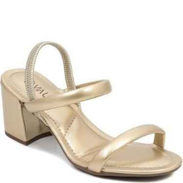 Imagem de Sandália Feminina Salto Bloco Elástico Via Uno 858009-Feminino